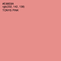 #E88E8A - Tonys Pink Color Image
